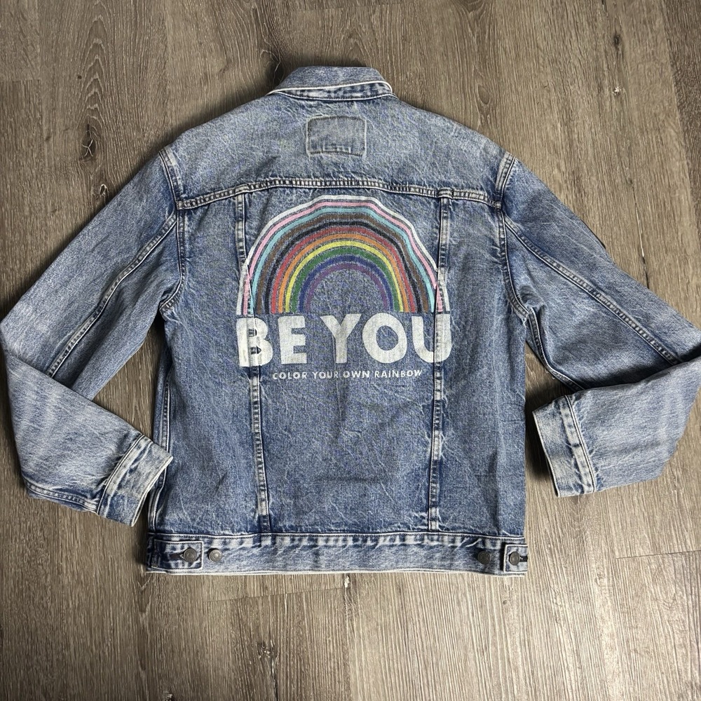American Eagle X mxmtoon PRIDE Women's M‎ Denim Cotton Jean Jacket